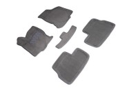 SEINTEX Ворсовые 3D коврики DATSUN On-Do Mi-Do 2014- серые (комплект) 91866