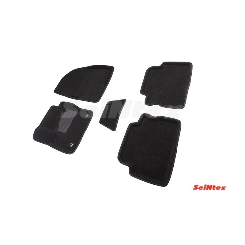 Ворсовые 3D коврики FORD KUGA 2008-2012 (Черные) комплект SEINTEX 71689