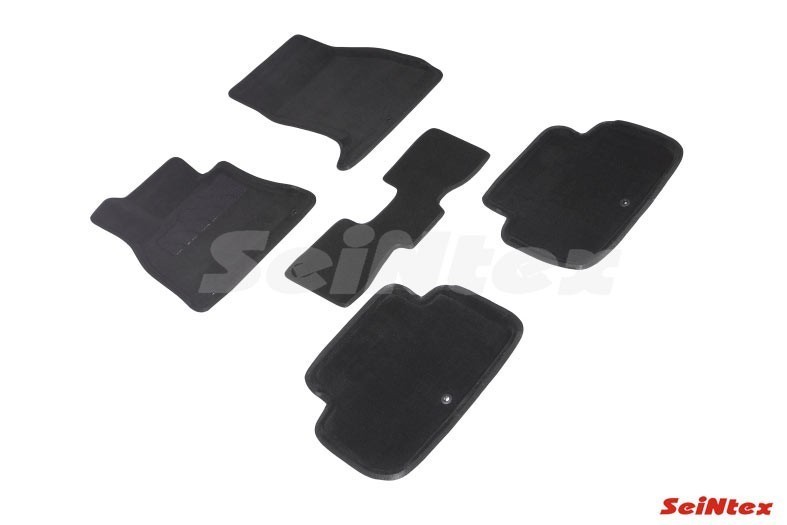 SEINTEX Ворсовые 3D коврики KIA STINGER 2017- черные (комплект) 90247