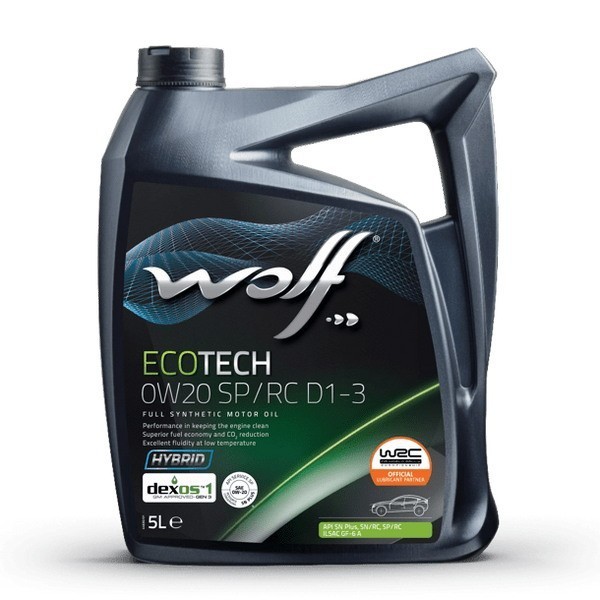 WOLF ECOTECH 0W-20 SP/RC D1-3 Масло моторное (5л) 1049892