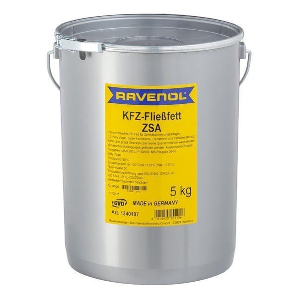 Смазка Ravenol KFZ-Fliessfett ZSA (5кг) Пластичная для централизованных систем EP 00 134010700503000