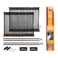 Шторки солнцезащитные раздвижные L (Д*В: 70*47-53см), цвет черный AIRLINE ASPSS13