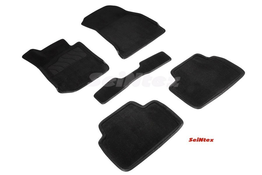 Ворсовые 3D коврики BMW 3 Ser G20 4WD 18- черные (комплект) SEINTEX 92796