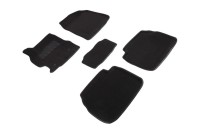 Ворсовые 3D коврики MAZDA 6 2008-2012 (Черные) комплект SEINTEX 71699