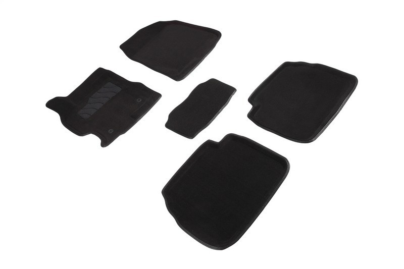 Ворсовые 3D коврики MAZDA 6 2008-2012 (Черные) комплект SEINTEX 71699