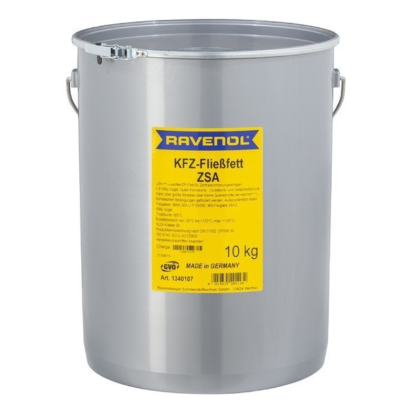 Смазка Ravenol KFZ-Fliessfett ZSA (10кг) Пластичная для централизованных систем EP 00 134010701003000