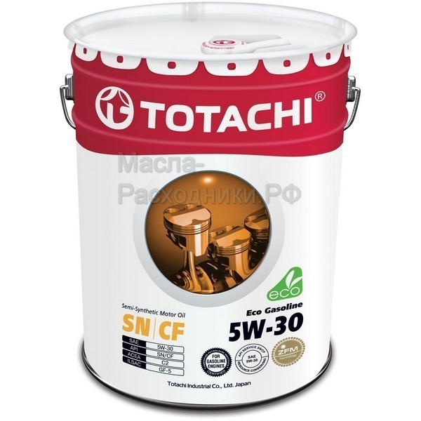 Масло моторное TOTACHI Gasoline Eco Semi-Synthetic SN/CF 5W-30 (20л) 10820