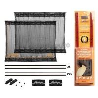 Шторки солнцезащитные раздвижные S (Д*В: 50*37-42см), цвет черный AIRLINE ASPSS05