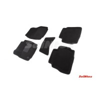 Ворсовые 3D коврики FORD MONDEO IV 2010-2015 (Черные) комплект SEINTEX 71688