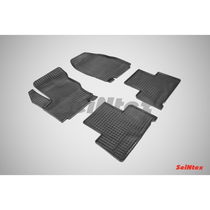 Коврики резиновые с рисунком "Сетка" FORD GALAXY 2006-2015 (комплект) SEINTEX 00367