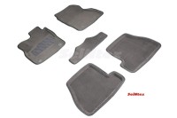 SEINTEX Ворсовые 3D коврики FORD FOCUS 3 (MКПП) 2015- серые (комплект) 89879