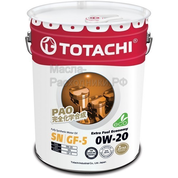 Масло моторное TOTACHI Gasoline Extra Fuel Economy Fully Synthetic SN 0W-20 (20л) 11420