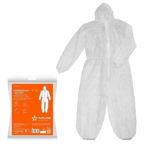 Комбинезон одноразовый "Каспер", спанбонд 40гр/м2, размер 2XL (50-52), белый AIRLINE ADONWF03