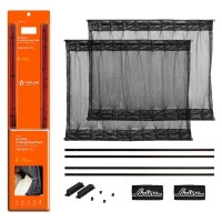 Шторки солнцезащитные раздвижные S (Д*В: 70*37-42см), цвет черный AIRLINE ASPSS11