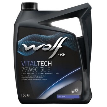 WOLF VITALTECH 75W-90 GL-5 MT-1 Масло трансмиссионное (5л) 8304002