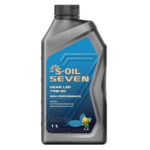 Масло для МКПП S-oil SEVEN Gear oil LSD 75W90 GL-5 (1л) E107790 DRAGON