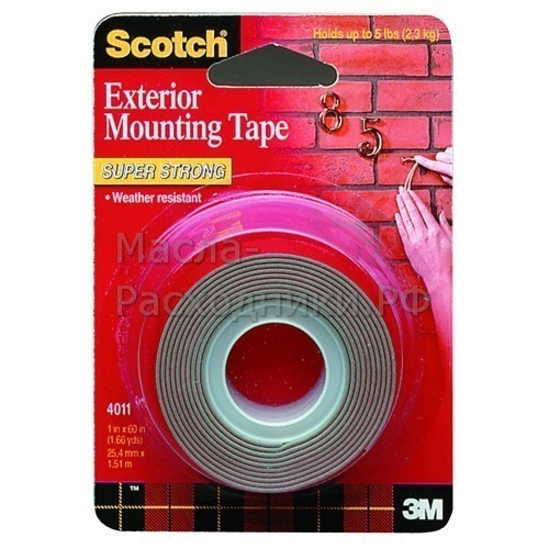 Скотч двусторонний "3M" 25mm*1,5m (1шт)