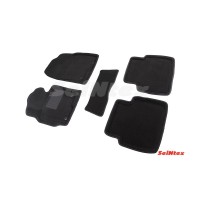 Ворсовые 3D коврики MAZDA CX5 2012- (Черные) комплект SEINTEX 83710