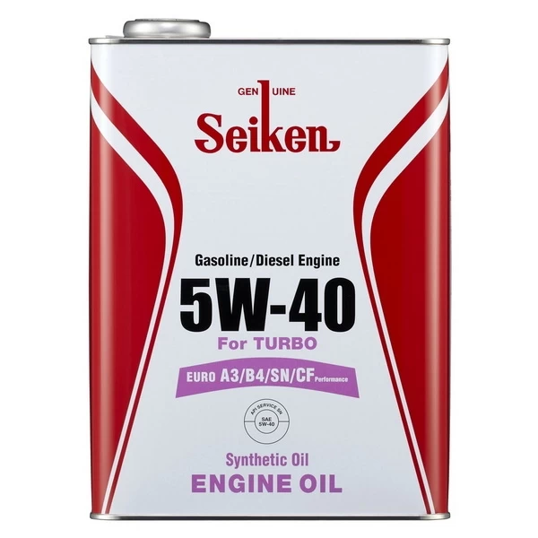Масло моторное SEIKEN 5W-40 EURO A3/B4 SN/CF (4л) SKA3B4SN5W-40C