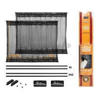 Шторки солнцезащитные раздвижные М (Д*В: 70*42-47см), цвет черный AIRLINE ASPSS12