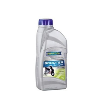 Масло для двухтактных двигателей скутеров Ravenol 2T Scooter semisynth (1л) 115215000101999