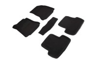 Ворсовые 3D коврики Mercedes-Benz A-Сlass W176 2014-2018 / B-Class W246 2014-2018 / CLA-Class C117 2014-2018 (Черные) комплект SEINTEX 88490