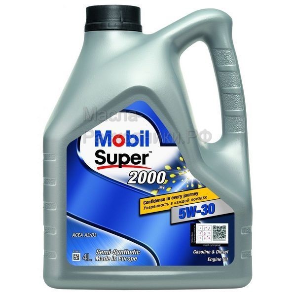 Масло моторное Mobil Super 2000 X1 5W-30  (4л) 155317