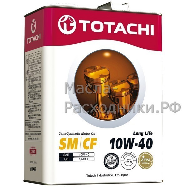Масло моторное TOTACHI Gasoline Long Life Semi-Synthetic SM/CF 10W-40 (4л) 4562374690431
