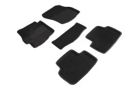 Ворсовые 3D коврики MITSUBISHI ASX 2010- (Черные) комплект SEINTEX 82165