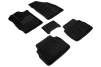 Ворсовые коврики 3D Omoda C5 2022-н.в. черные (комплект) 98823 SEINTEX