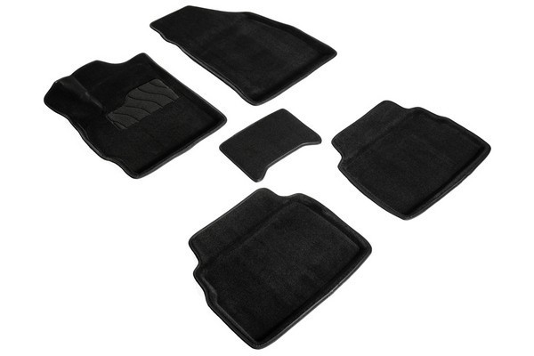 Ворсовые коврики 3D Omoda C5 2022-н.в. черные (комплект) 98823 SEINTEX