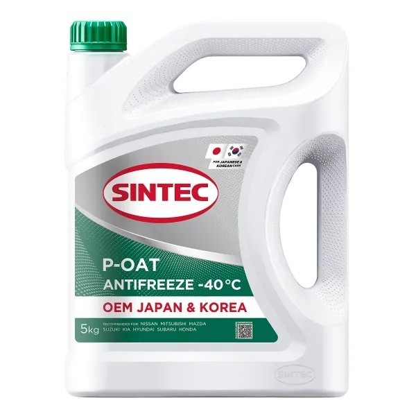 Антифриз A-40 Sintec OEM Japan&Korea P-OAT green (зеленый) 5кг 6145017