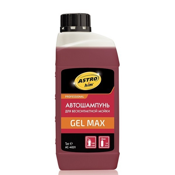 AC-4031 ASTROhim Автошампунь для бесконтактной мойки GEL MAX 1л