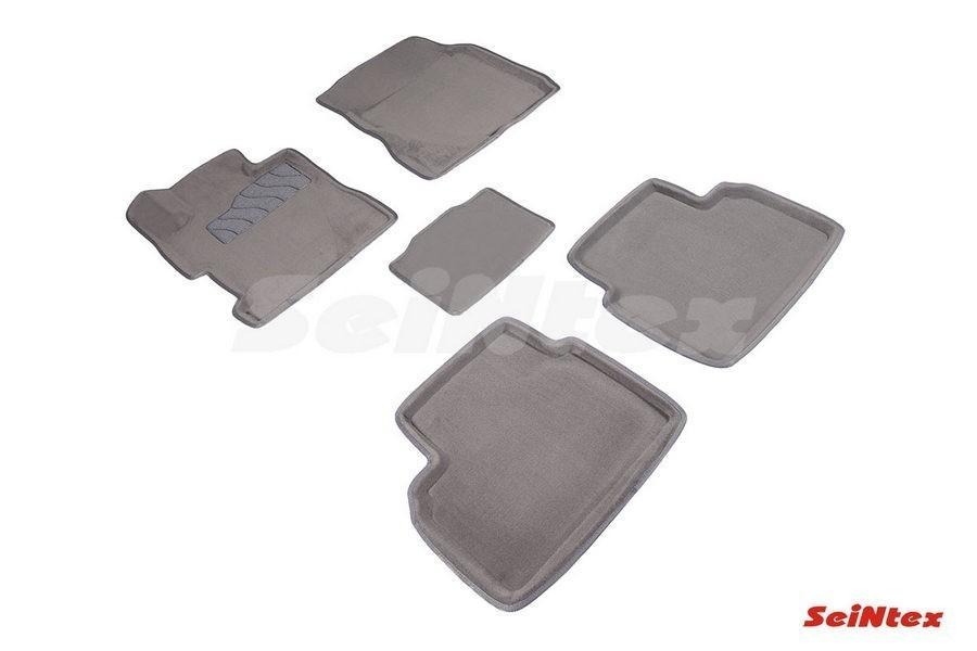 SEINTEX Ворсовые 3D коврики Honda Civic VIII Sedan 2006-2012 серые (комплект) 71719