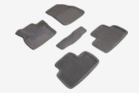 Ворсовые коврики 3D Volvo XC-40 2019-н.в. серые (комплект) 92671 SEINTEX