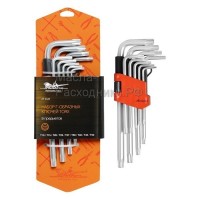 Набор Г-образных ключей TORX 9 предметов (Т10, Т15, Т20, Т25, Т27, Т30, Т40, Т45, Т50) AIRLINE AT922
