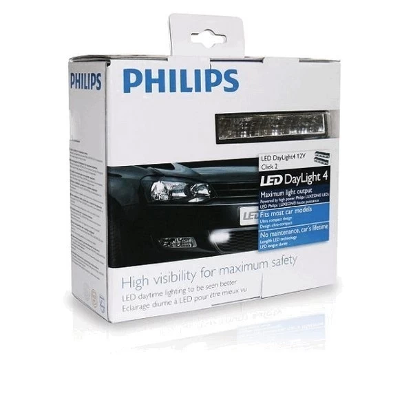 Набор сетодиодных ходовых огней LED DayLight4 12820WLEDX1 12V Click 2 PHILIPS