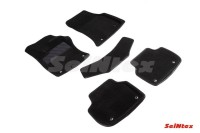 Ворсовые 3D коврики Jaguar XF II 2015-н.в. черные (комплект) SEINTEX 93192