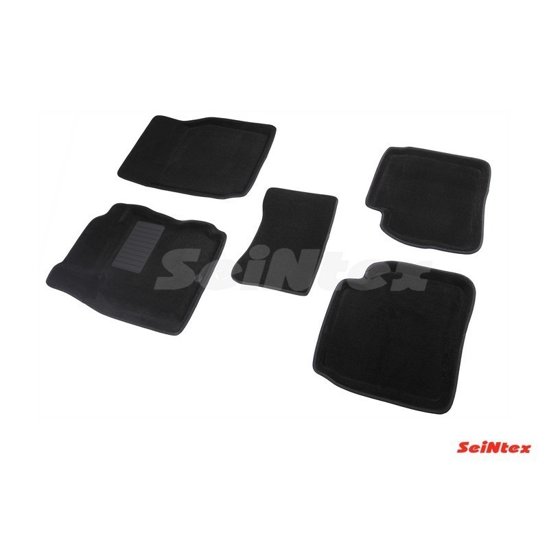 Ворсовые 3D коврики NISSAN NOTE 2005-2014 (Черные) комплект SEINTEX 71706