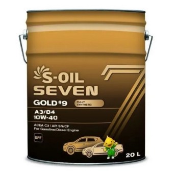 Масло моторное S-oil SEVEN GOLD9 A3/B4 SN 10W-40 (20л) E108218