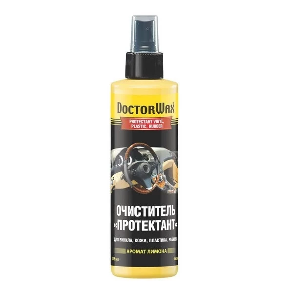 DW5248 Doctor Wax Очиститель «Протектант» для винила, кожи, пластика, резины, с ароматом лимона (236 мл)