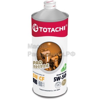Масло моторное TOTACHI Gasoline Grand Racing Fully Synthetic SN 5W-50 (1л) 11601