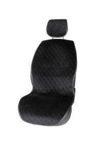 Накидки для сидений автомобиля из велюра (передний ряд) размер M (шов черный) SEINTEX 97606