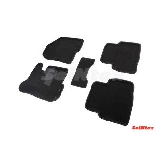 Ворсовые 3D коврики HYUNDAI ix35 2010-2015 (Черные) комплект SEINTEX 82158