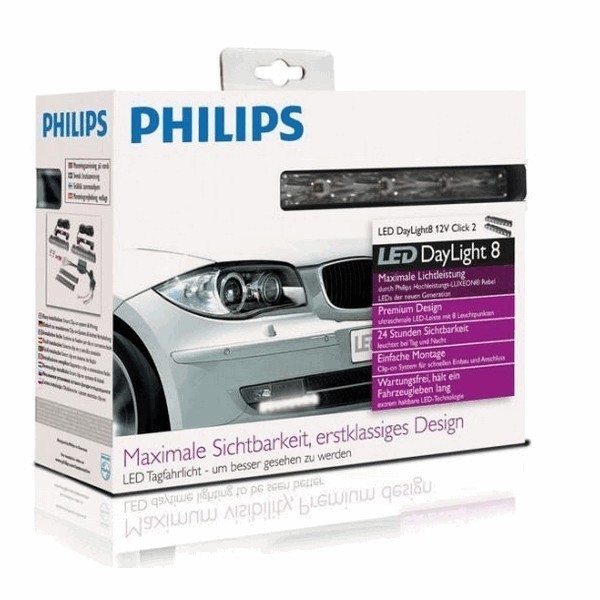 Набор сетодиодных ходовых огней LED DayLight8 12824WLEDX1 12V Click 2 PHILIPS
