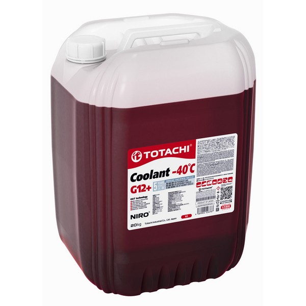 Антифриз TOTACHI NIRO красный -40C G12+ (20кг) 43120