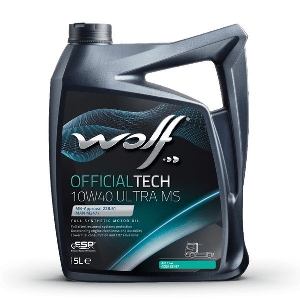 WOLF OFFICIALTECH 10W-40 CI-4 ULTRA MS Масло моторное (5л) 8307317