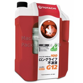 Антифриз TOTACHI Long Life Antifreeze 100 (красный) G12, концентрат (4л) 4562374992060