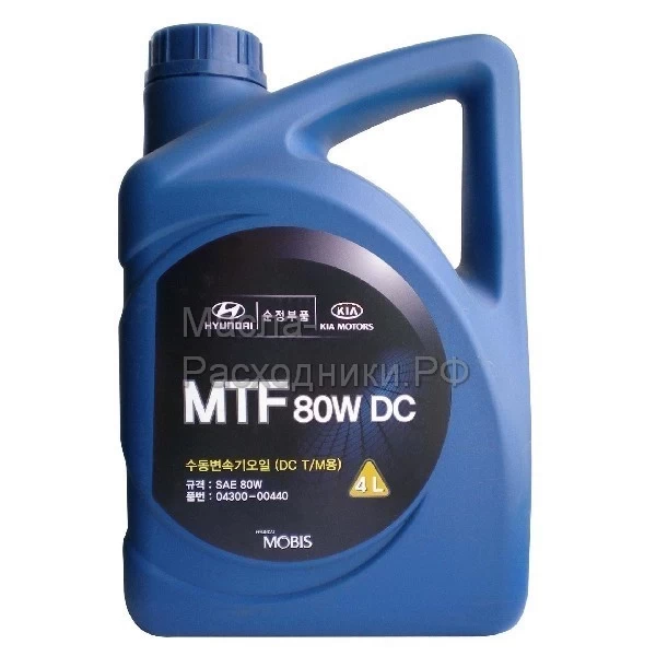 Hyundai-KIA MTF DC 80W Масло трансмиссионное МКПП (пластик) (4л) / 0430000440