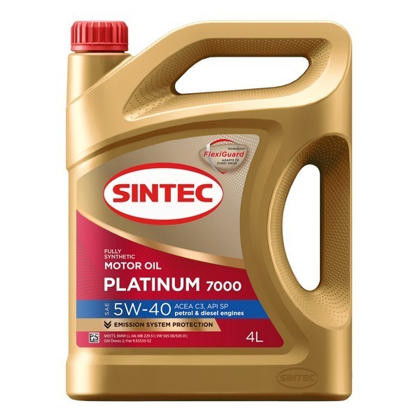 Масло моторное 5W-40 SINTEC PLATINUM 7000 C3 SP (4л) 963360